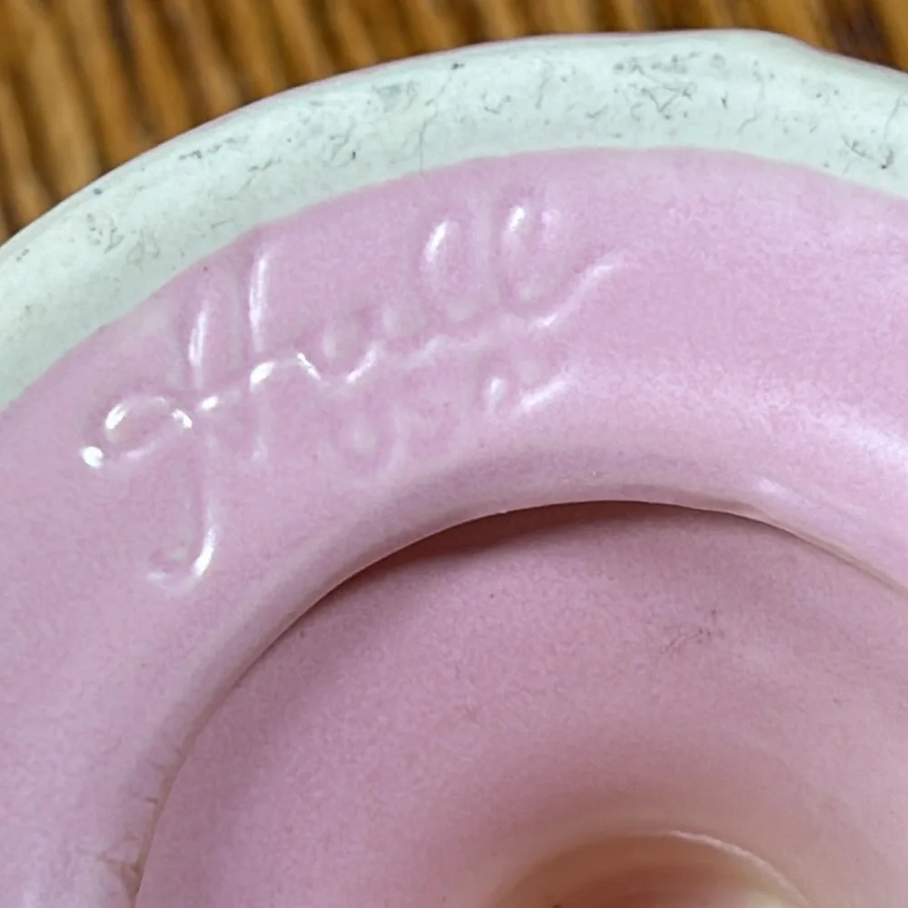 Hull Vintage/MCM pink pedestal pottery. Marked Hull USA 156. Great condition